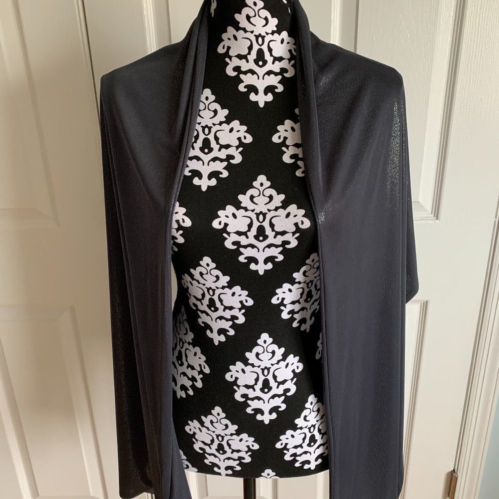 Kenneth Cole Shiny Charcoal Grey Wrap